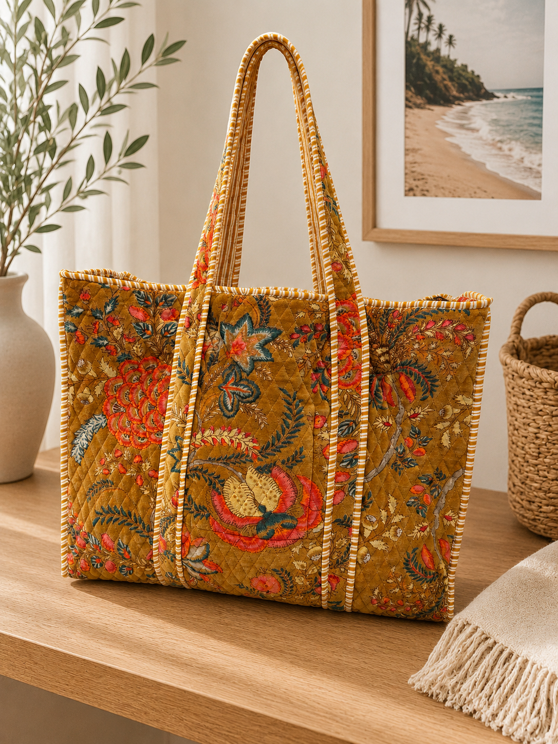 The Liza Tote in Honey