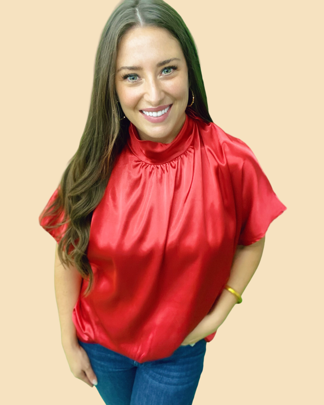The Solid Satin London Top - AS