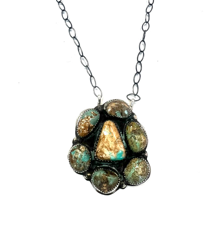 Joan Begay Nevada Turquoise Sterling Necklace (JJ)
