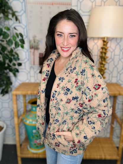 The Winter Floral Sherpa