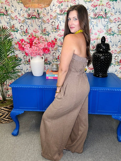 The Heather Mocha Jumpsuit