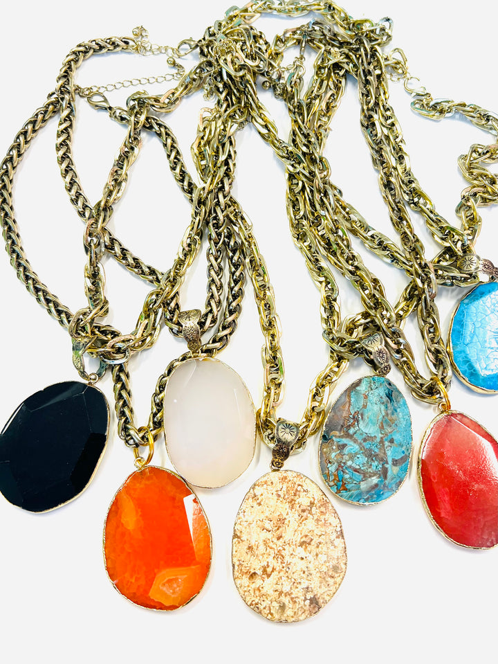 The Reece Stone Necklace- 8 Colors