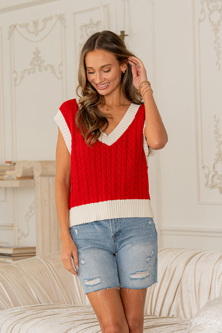 The Red Cable Vest-AS