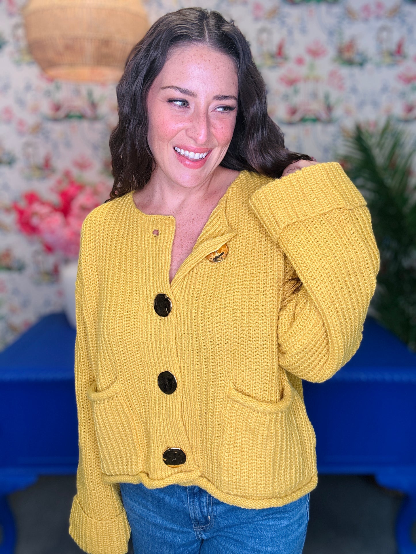 The Big Button Cardigan- 2 Colors