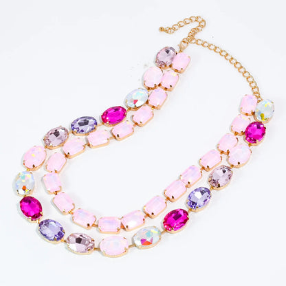 The Layered Round Crystal Necklace