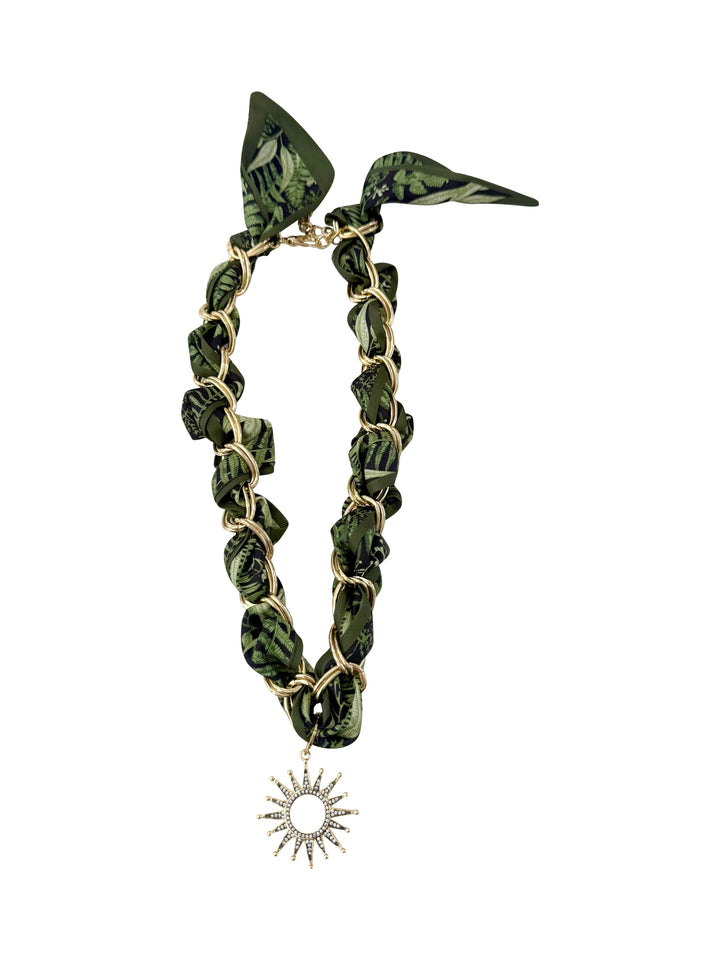 The Tallie Chain Woven Scarf Necklace