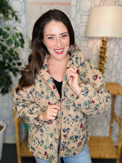 The Winter Floral Sherpa