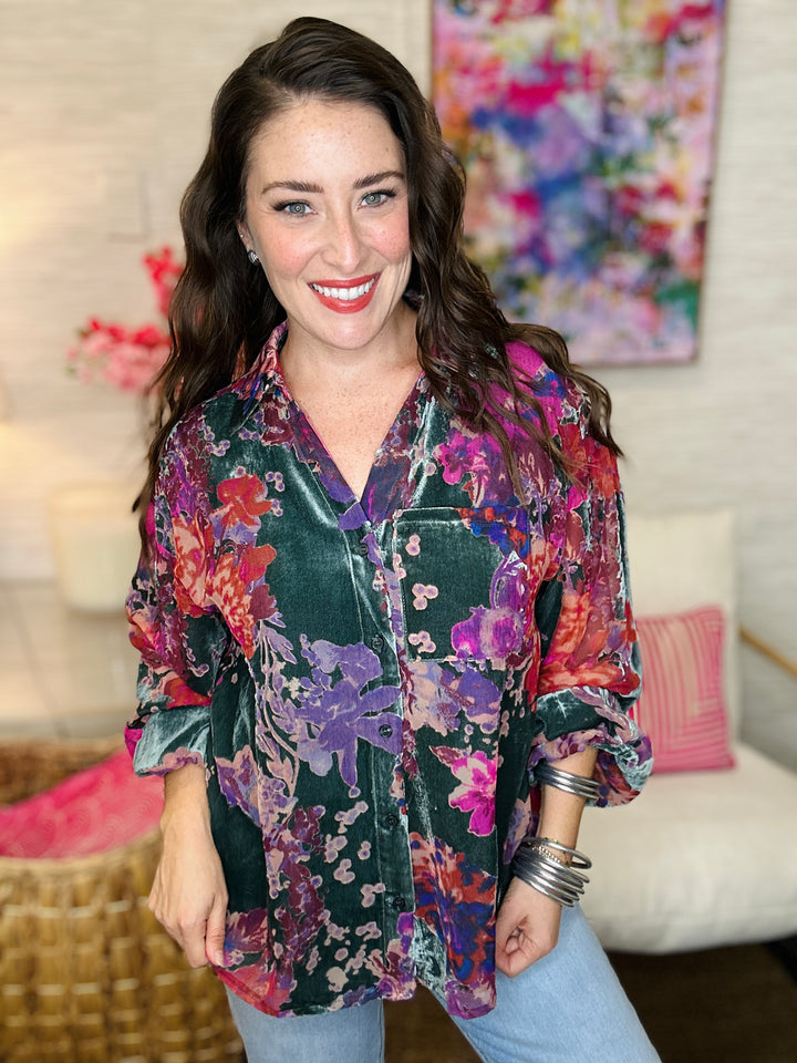 The Pruitt Top in Teal