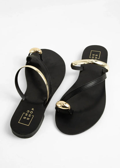 The Brenda Sandals in Black