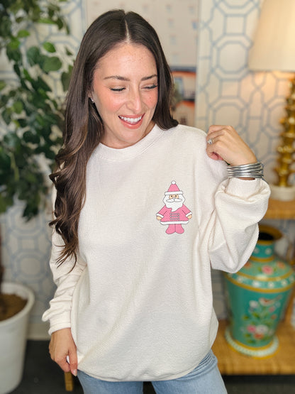 The Honey Knit Pink Santa Pullover