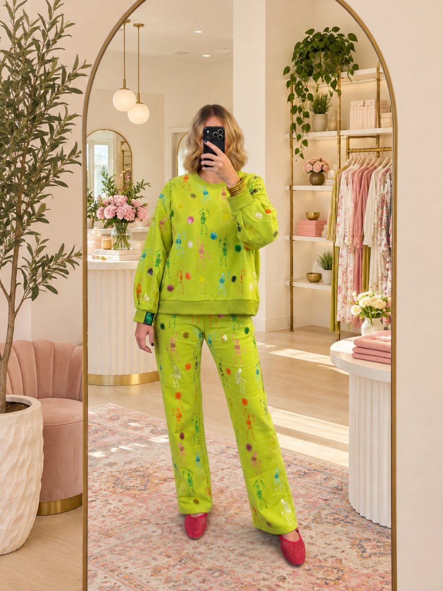 QOS Lime Green Multi Skeleton Set