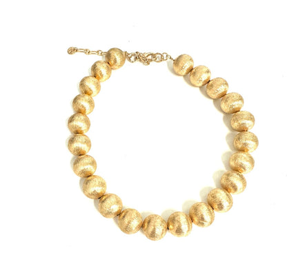 The Big Ball Brushed Necklace- 2 Colors