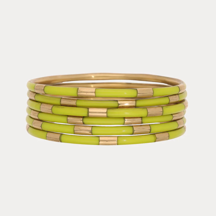 Budha Veda Bangles in Wasabi