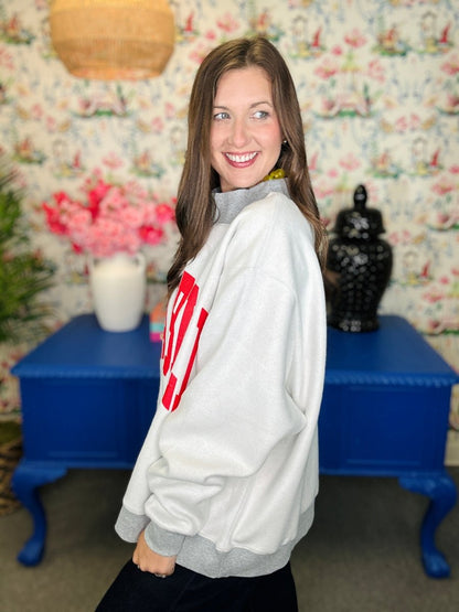 Play Ball 2-Sided Mock Sweatshirt