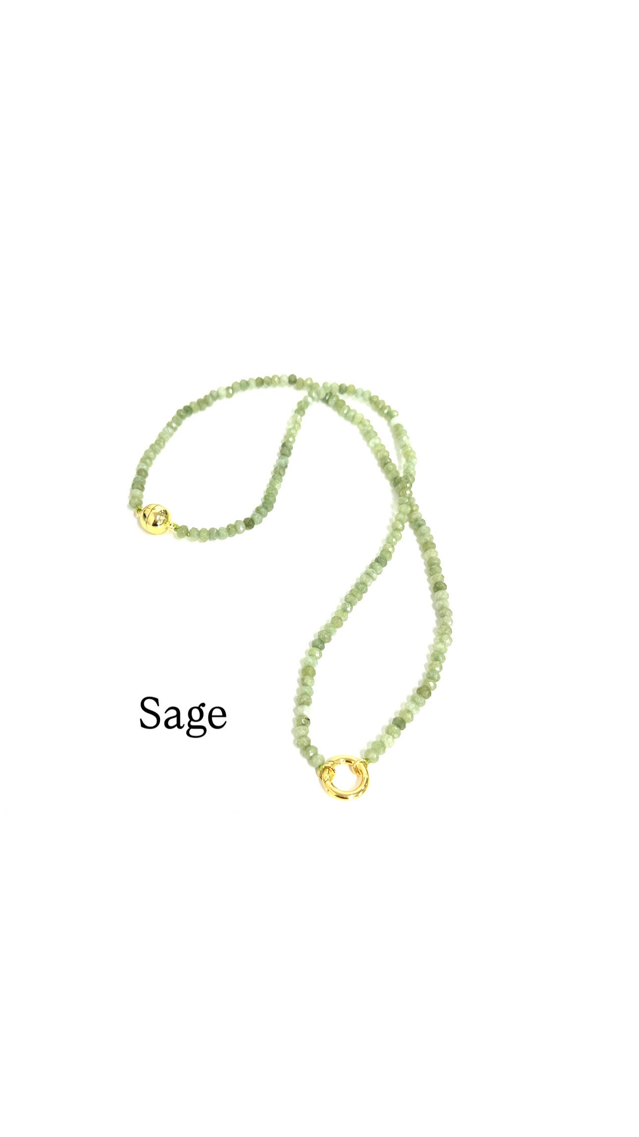 Agate Bead Magic Charm Bar Necklace-18"