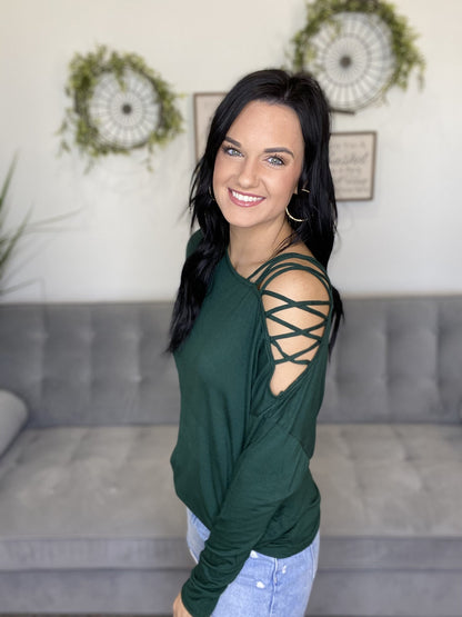 Strappy Shoulder Dolman in 3 Colors-All Sizes