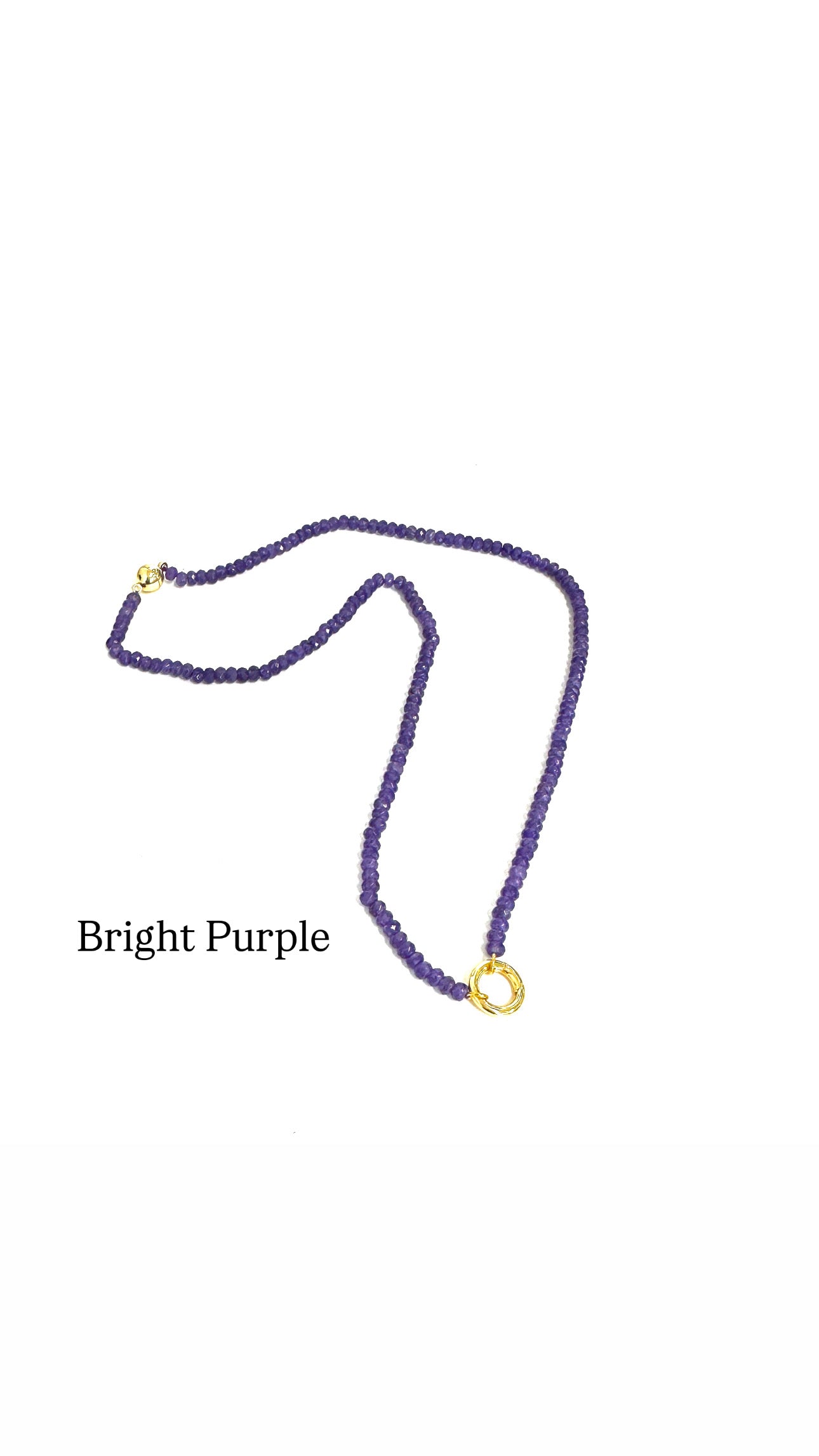 Agate Bead Magic Charm Bar Necklace-18"