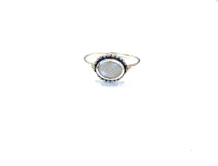 Sterling Ring-Creamy Center