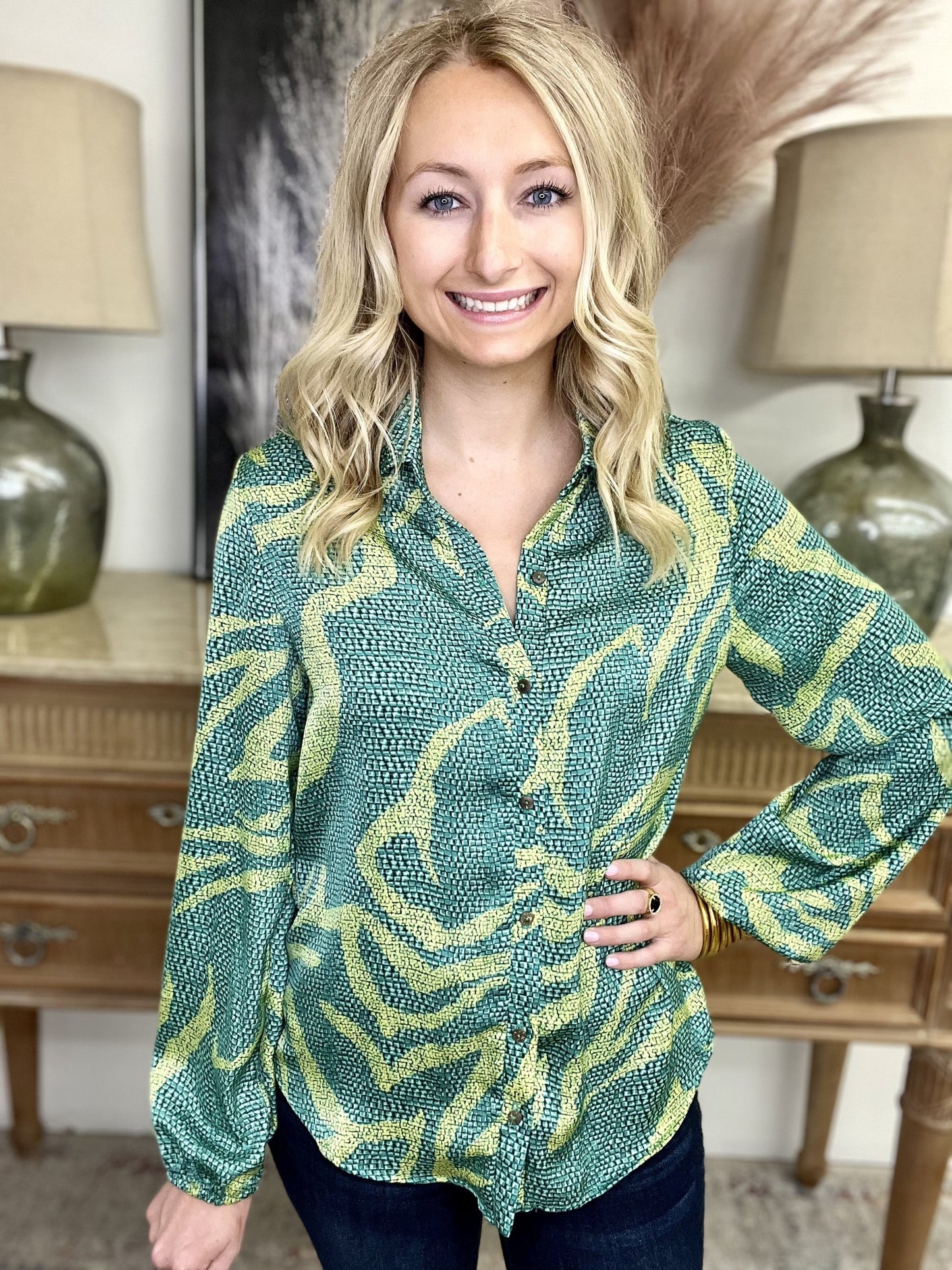 The Bucketlist Blouse in Green