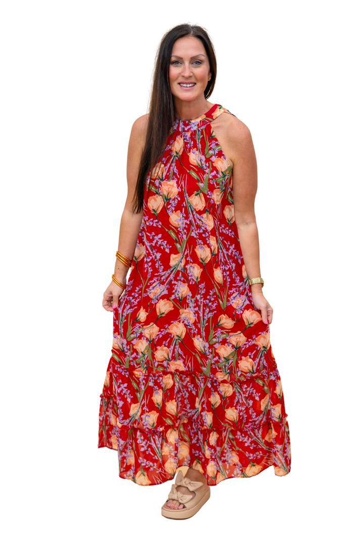 The Myles Maxi in Red