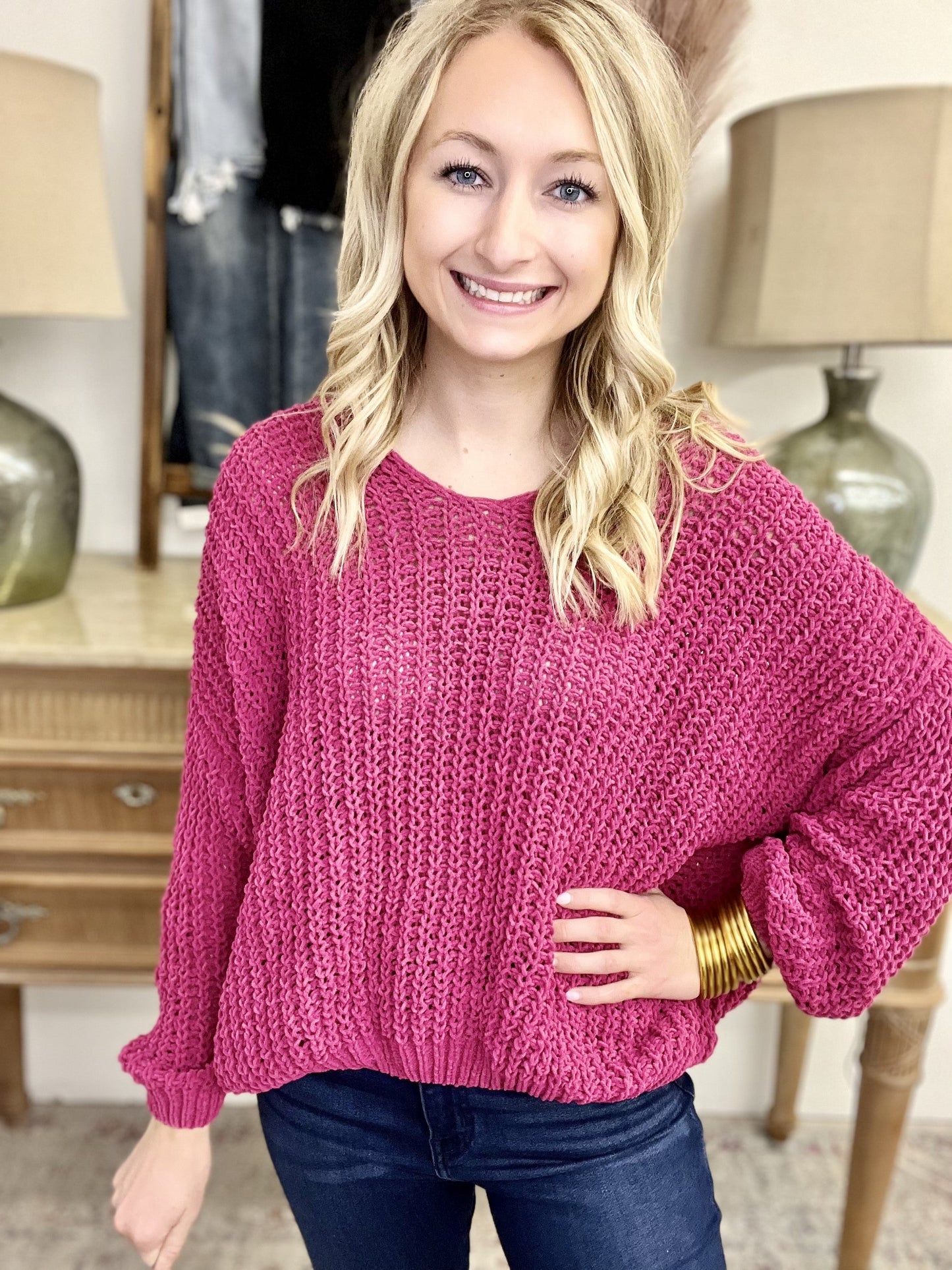 The Magenta Mark Sweater