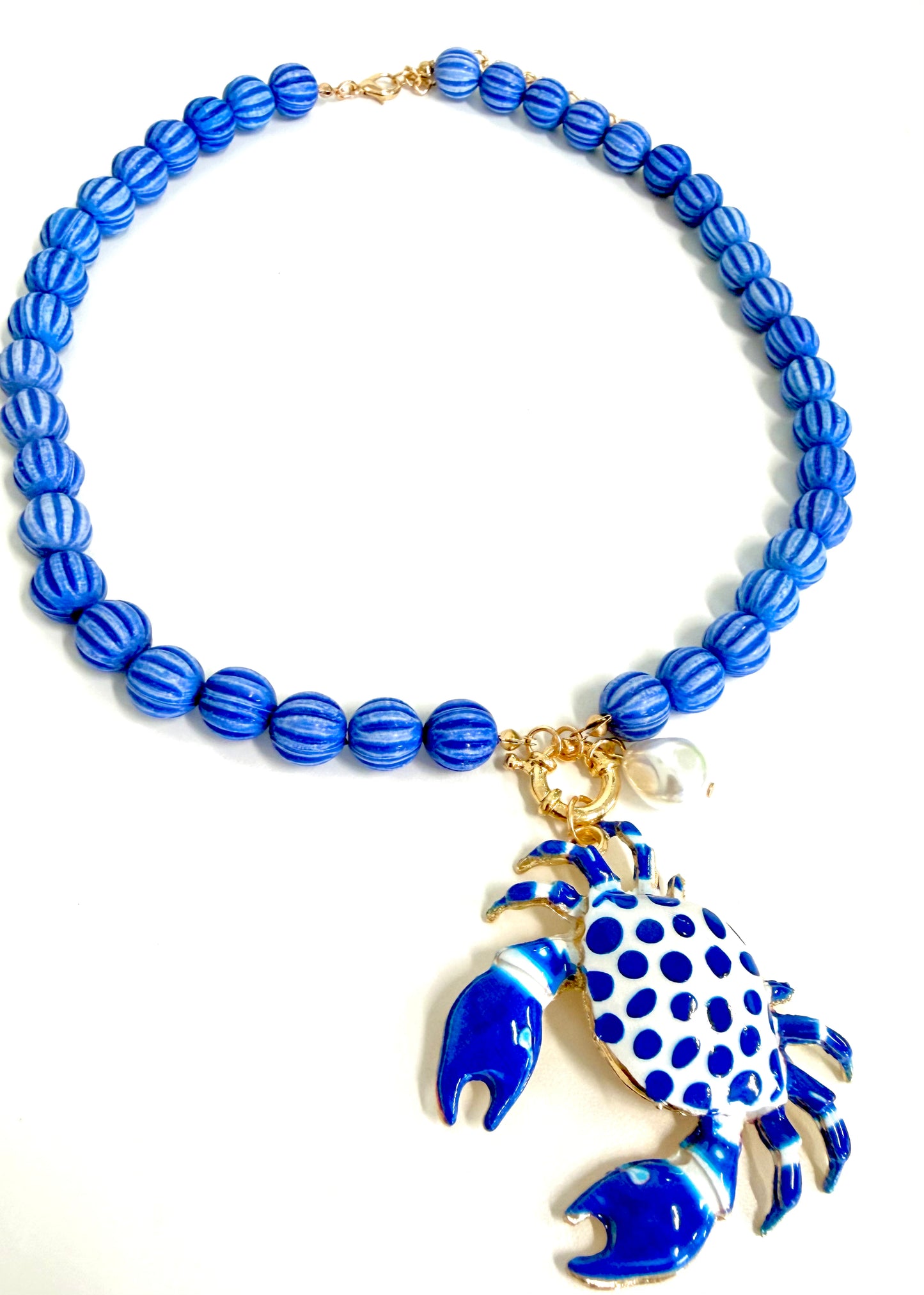The Cobalt Crab Necklace
