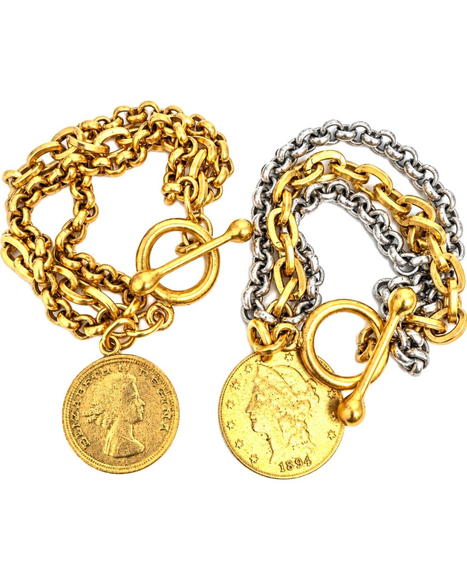The Yochi Coin Multi Strand Bracelet