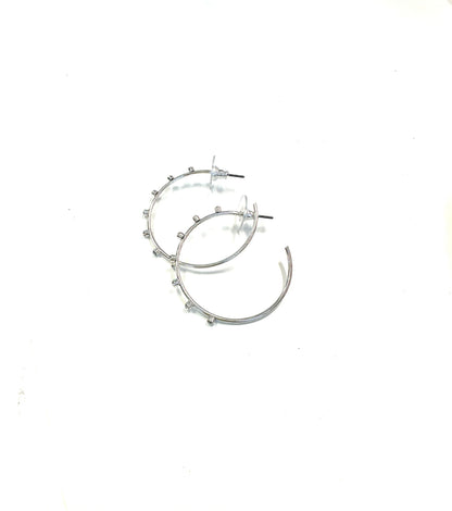 The Slight Sparkle Hoops- 2 Colors