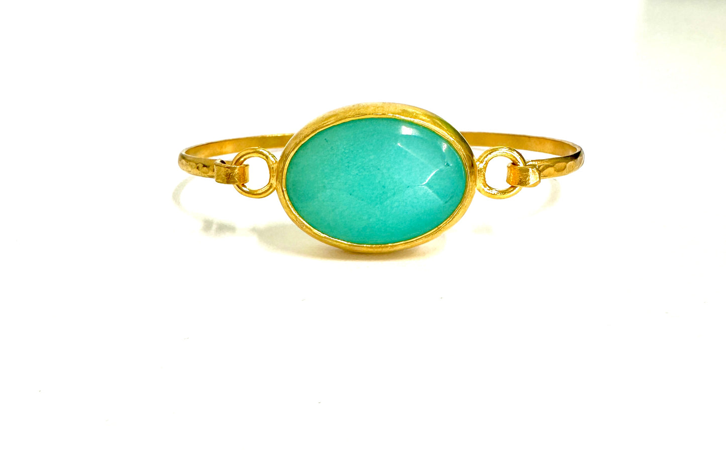 The Gilded Mega Stone Hinge Bangle