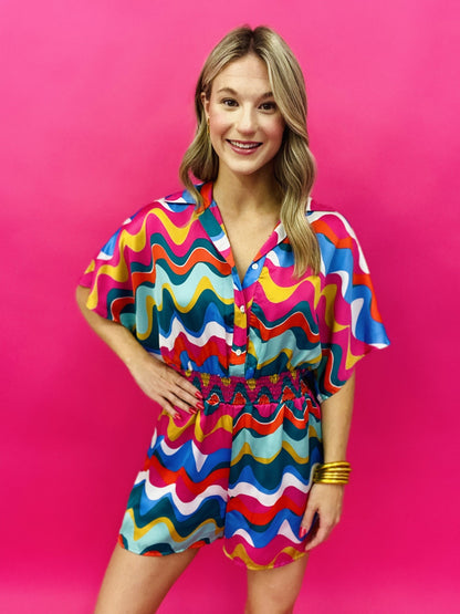 The Dancing Waves Dakota Romper - AS