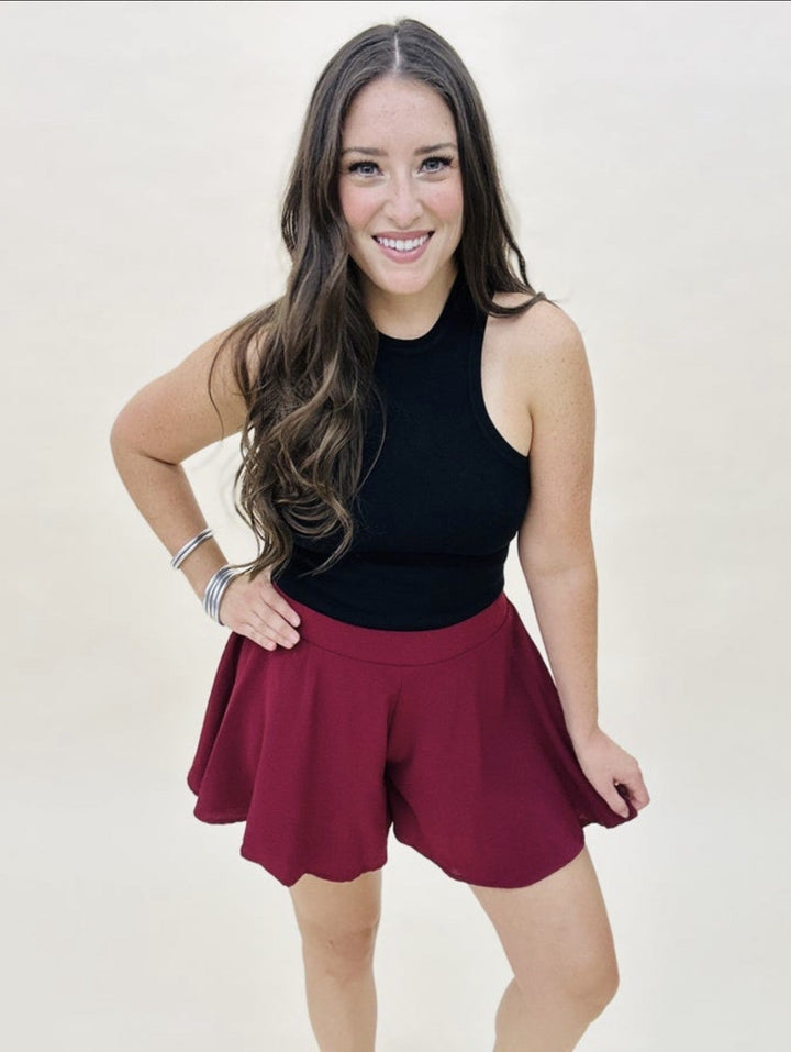 The Adrienne Solid Airflo Shorts - LOTS/AS
