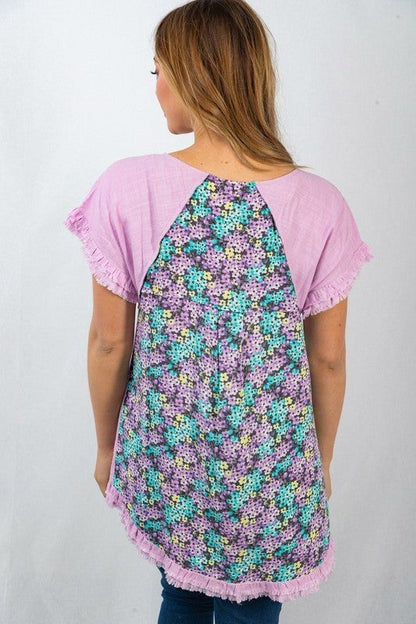 The Lilac Back Hem Top