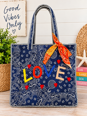 The Fun Loving Tote in Indigo