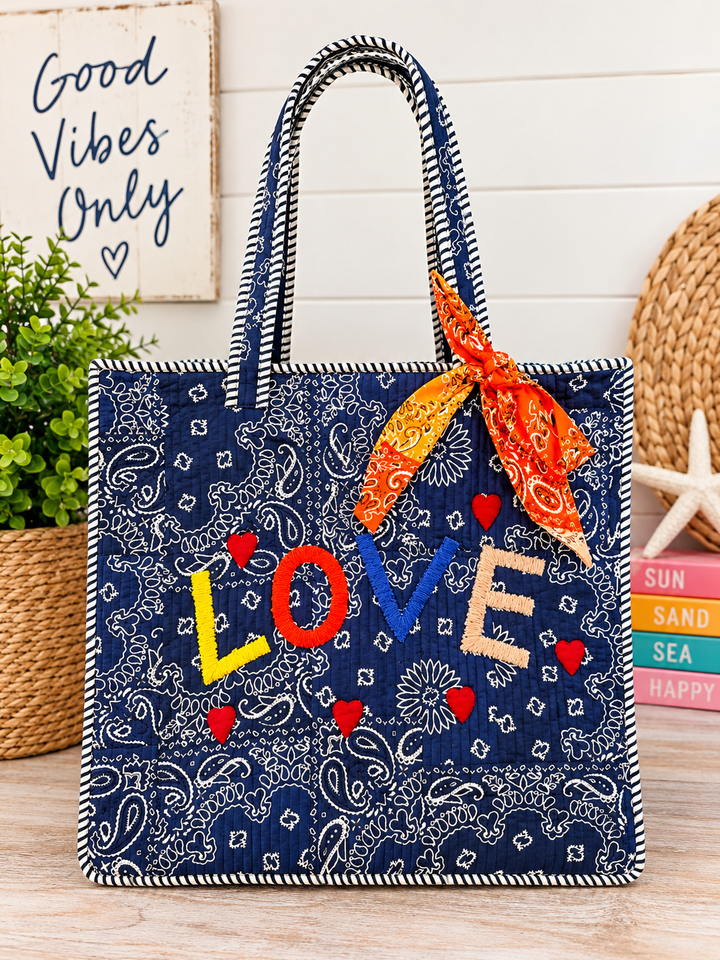 The Fun Loving Tote in Indigo
