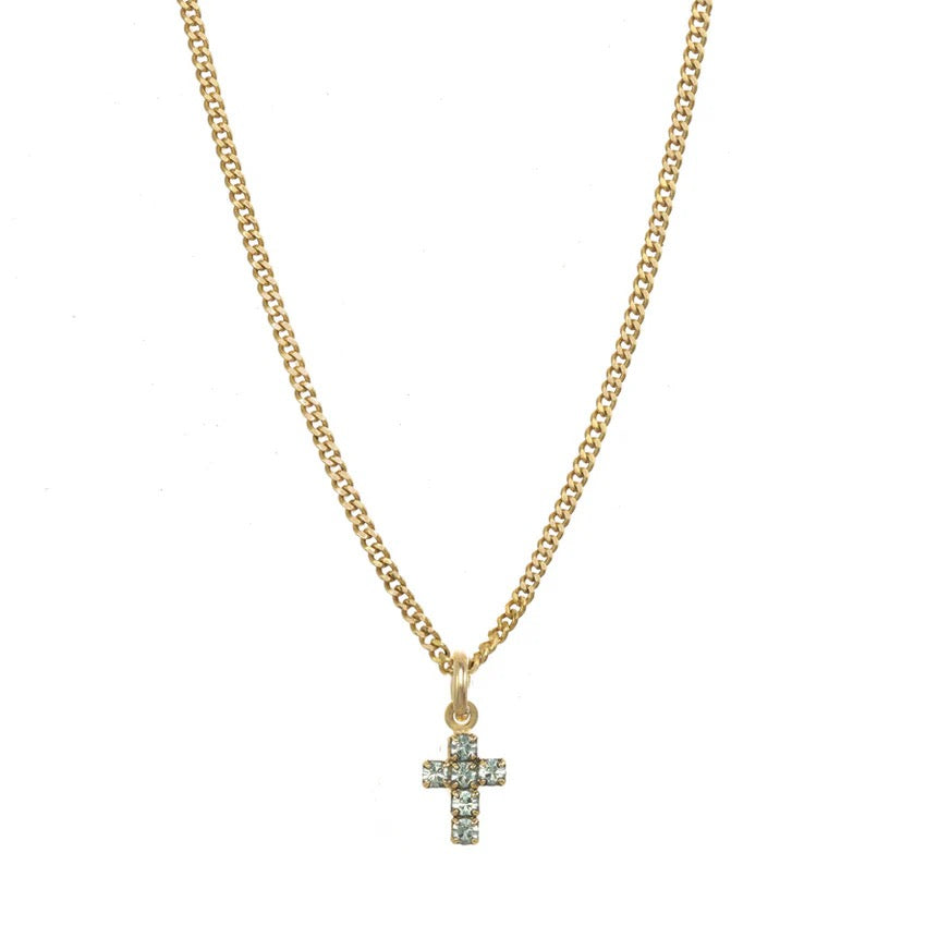 TOVA Single Mini Cross Necklace