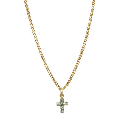 TOVA Single Mini Cross Necklace