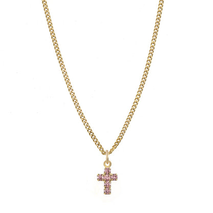 TOVA Single Mini Cross Necklace