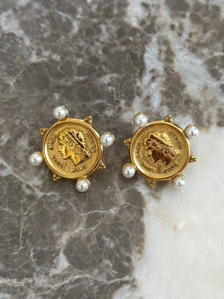 The Pearl Coin Earrings