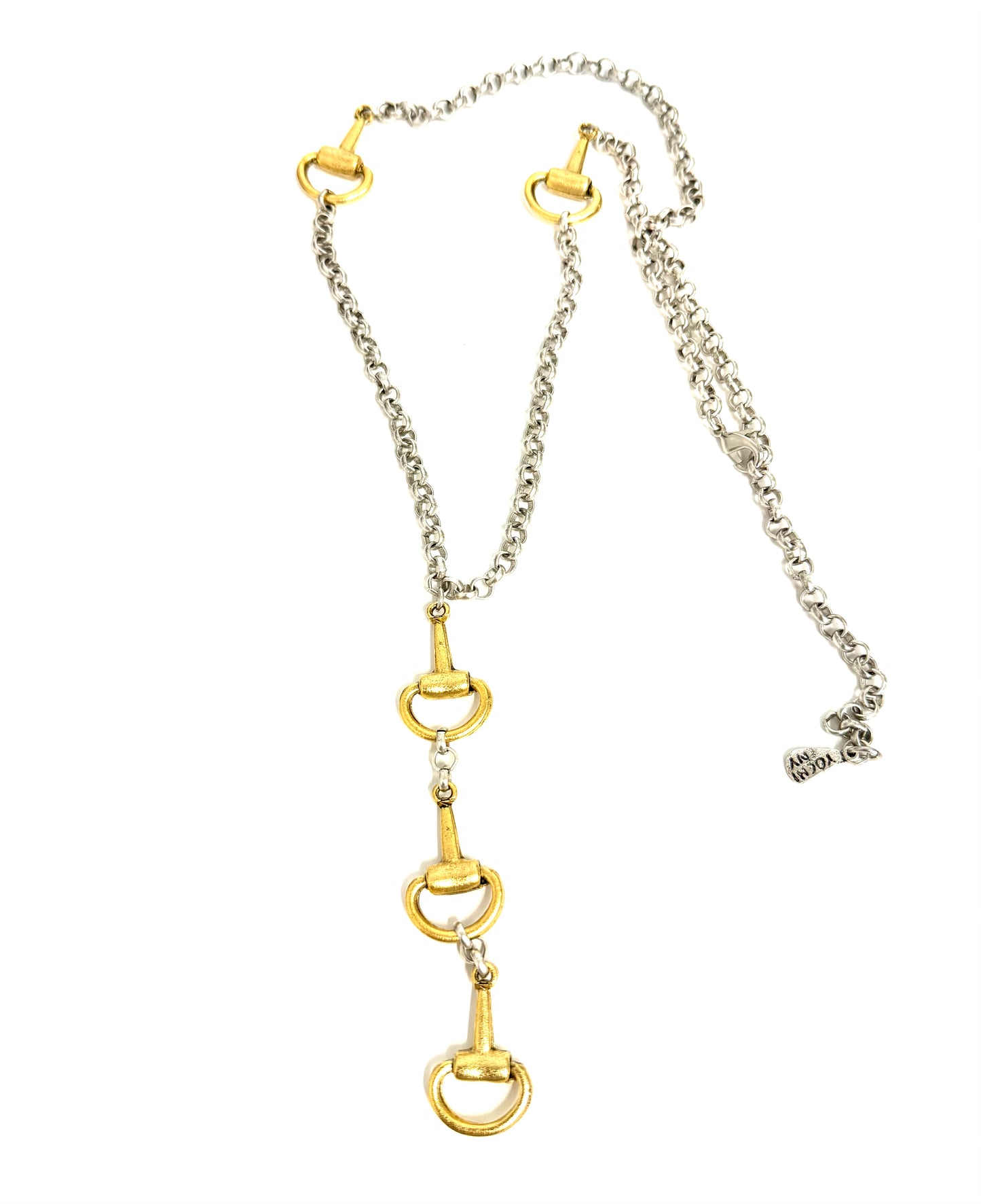 The Yochi Long Mixed Metal Bits Necklace