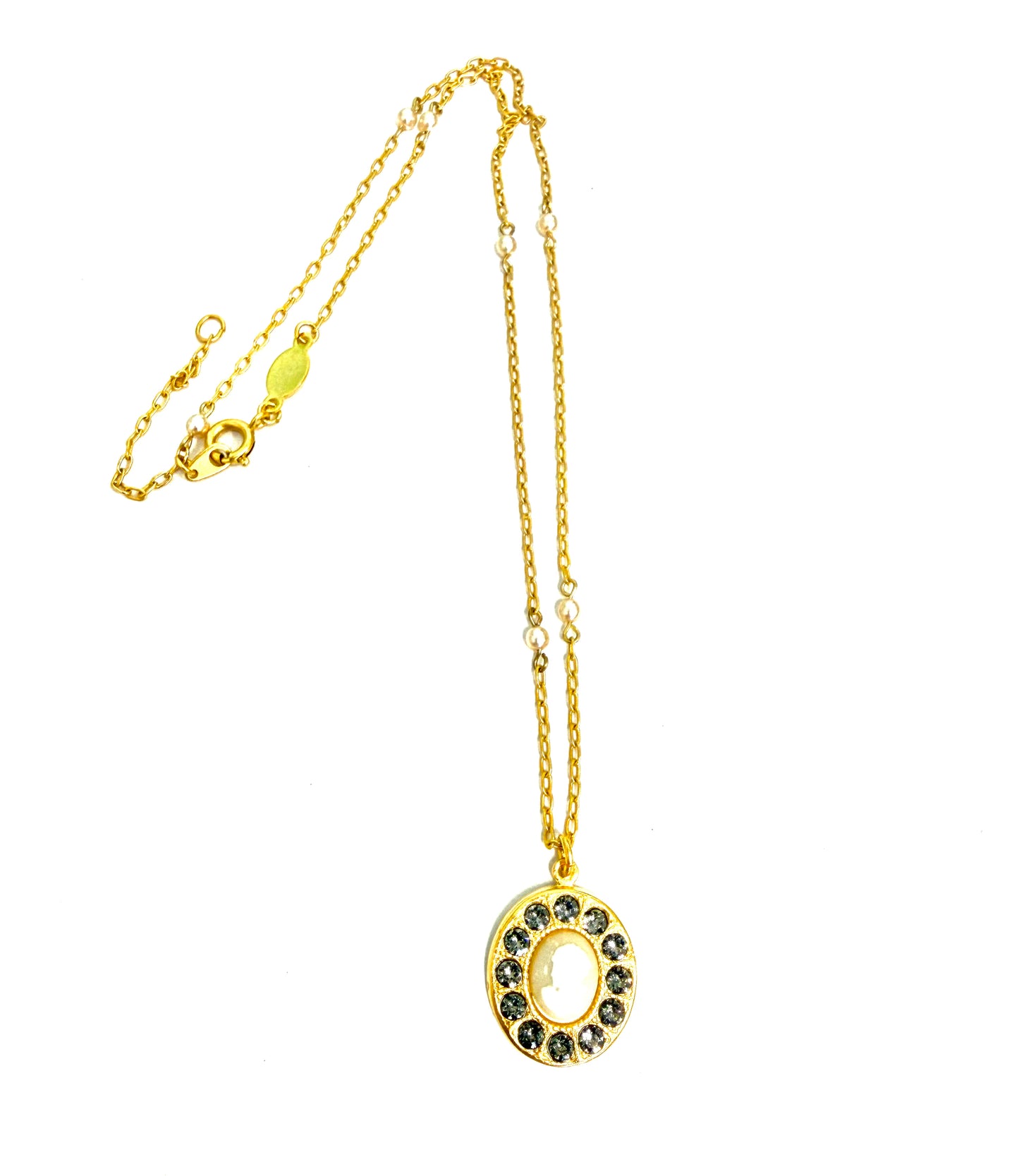 The Pearl Framed Cameo Necklace
