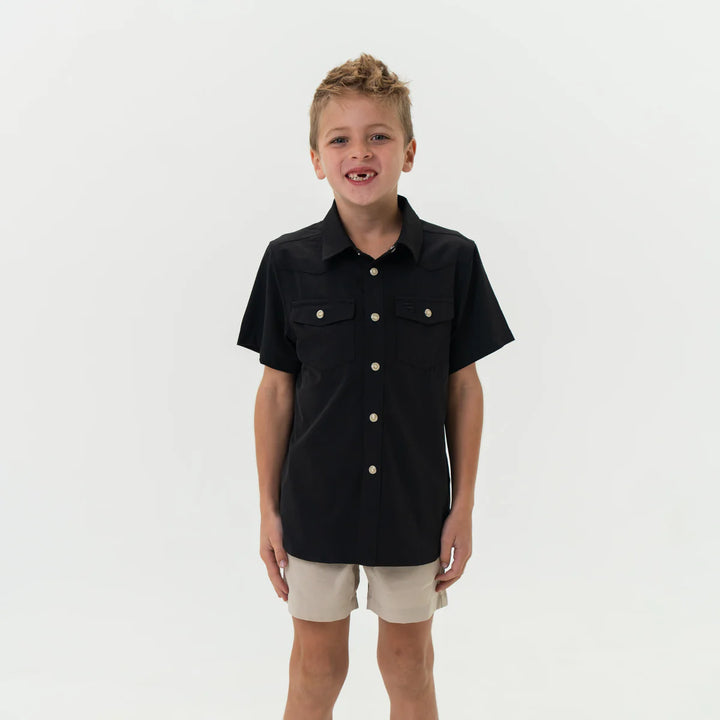 Youth Burlebo Western Shirt in Black
