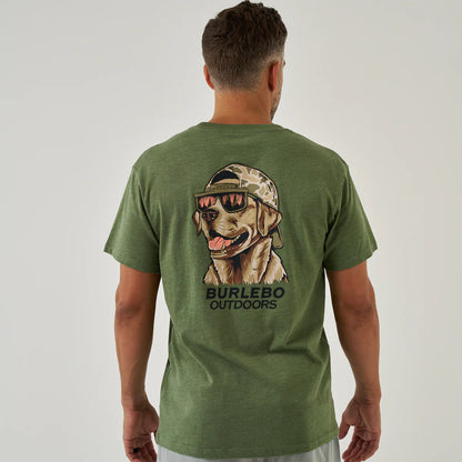 The Burlebo SS Tee in Mallard Camo Dog