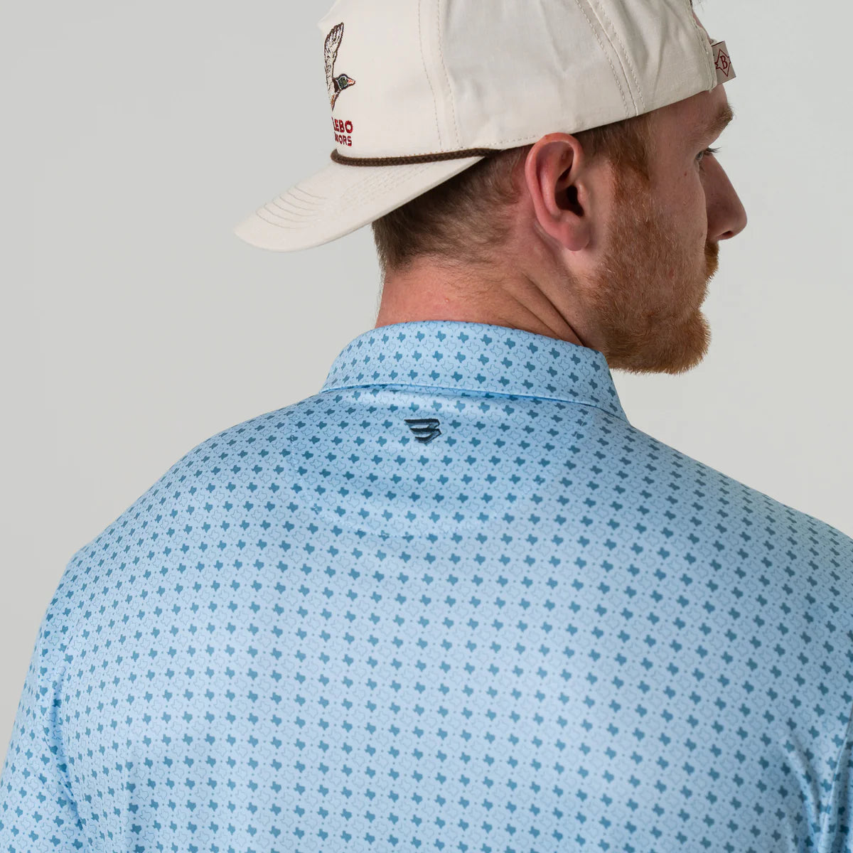 The Burlebo Performance Polo in Texas Light Blue