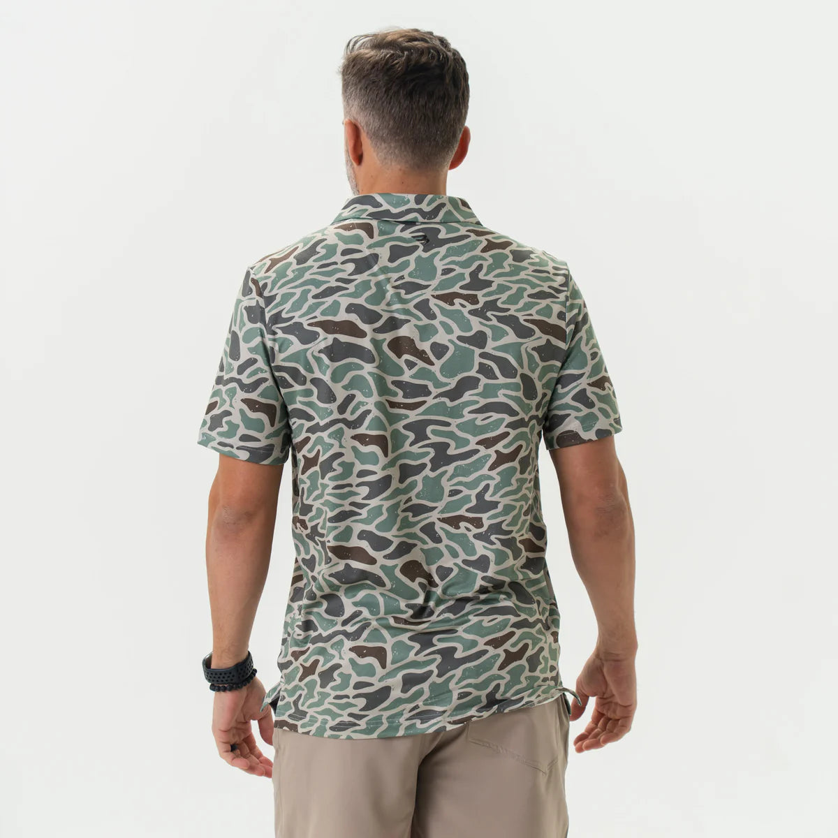 The Burlebo Performance Polo in Retro Duck Camo