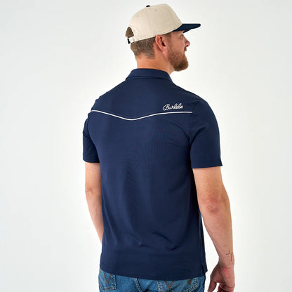 The Burlebo Pearl Snap Performance Polo in 2 Colors