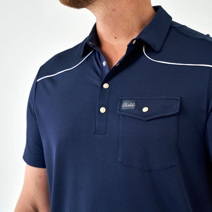 The Burlebo Pearl Snap Performance Polo in 2 Colors