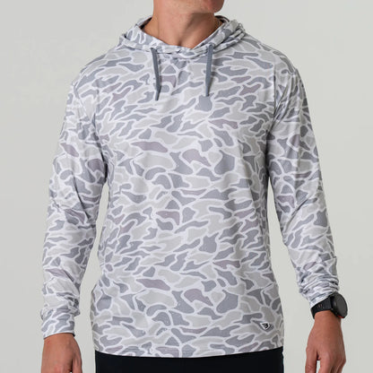 The Burlebo Performance Hoodie in White Camo