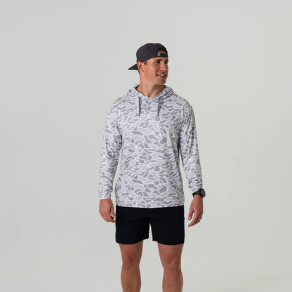 The Burlebo Performance Hoodie in White Camo
