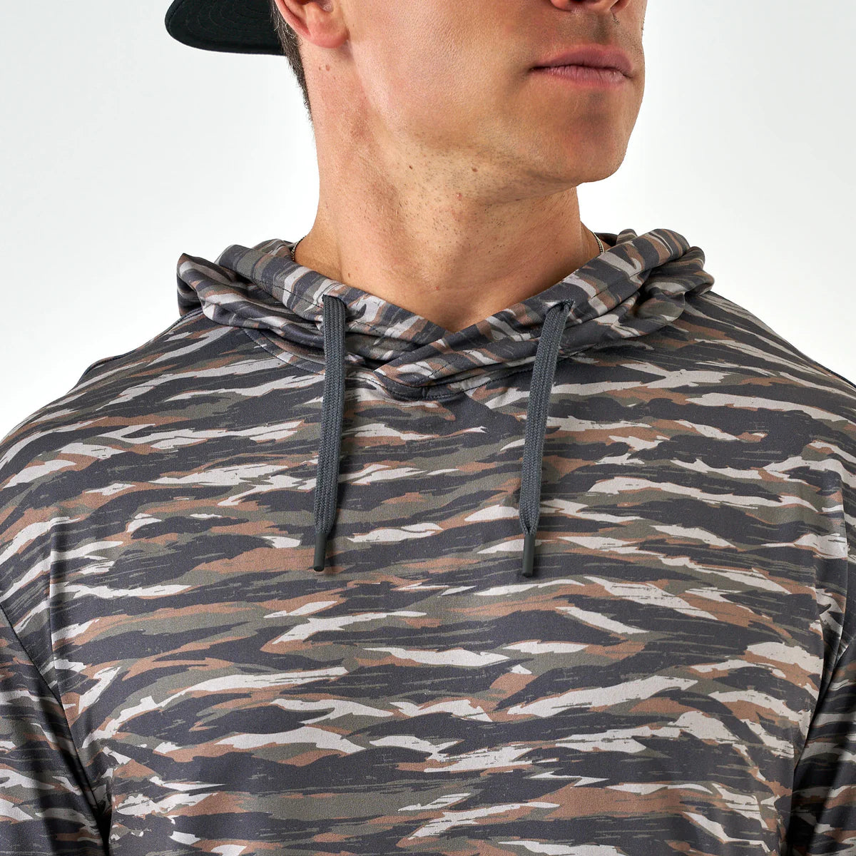 The Burlebo Performance Hoodie in Tiger Stripe Camo