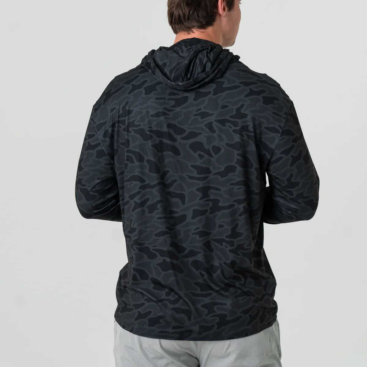 The Burlebo Performance Hoodie in Black Camo